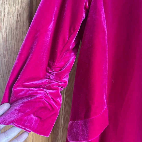 Skies Are Blue Fuchsia Velvet Blazer - Picture 2 of 6